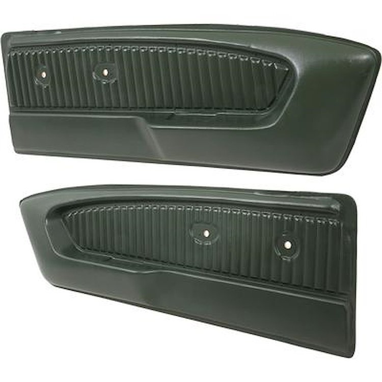23942409 1965-66 Ford Mustang, Deluxe Pony Vinyl Door Panels, Ivy Gold