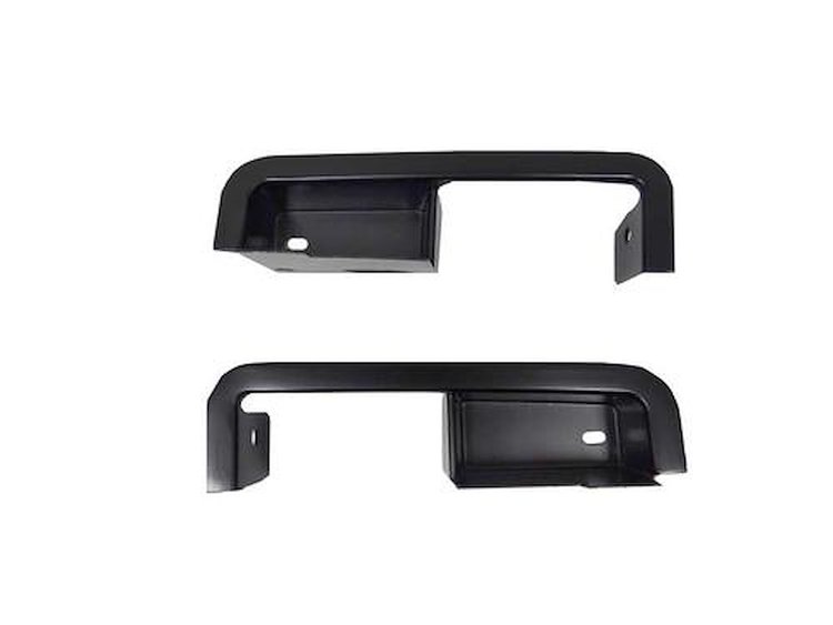 24046F 1970 Mustang; Deluxe Door Panel Cup Set; Short Style; Die Cast Metal; LH and RH; Black