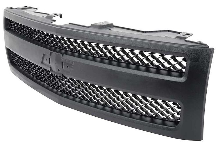 25810706 Grille Assembly for 2007-2013 Chevrolet Silverado 1500 [Mesh Insert, Black/Textured Black]