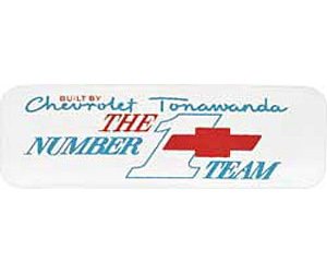 Tonawanda Number 1 Team Decal 1967-1974 Camaro