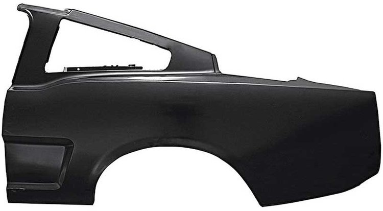 27840DR Complete Rear Quarter Panel 1965-66 Mustang; Fastback; With Tail Light Mounting Bracket; 1 Piece Design; LH