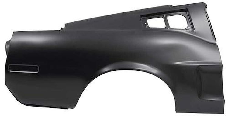 27840LA Full Quarter Panel-1968 Mustang Fastback; 1-Piece; Early Design; Passenger Side; EDP Coated