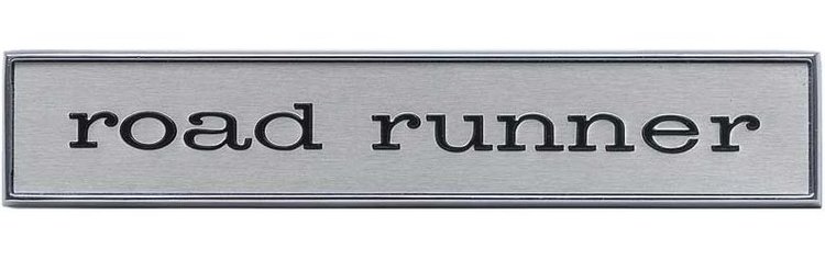 Road Runner Dash / Door / Trunk Emblem Assembly with Insert 1968-1969 Road Runner
