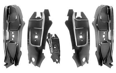 28161B B-Pillar Panel Set 1967-68 Mustang 4 Piece; 4 Piece Set; EDP Coated