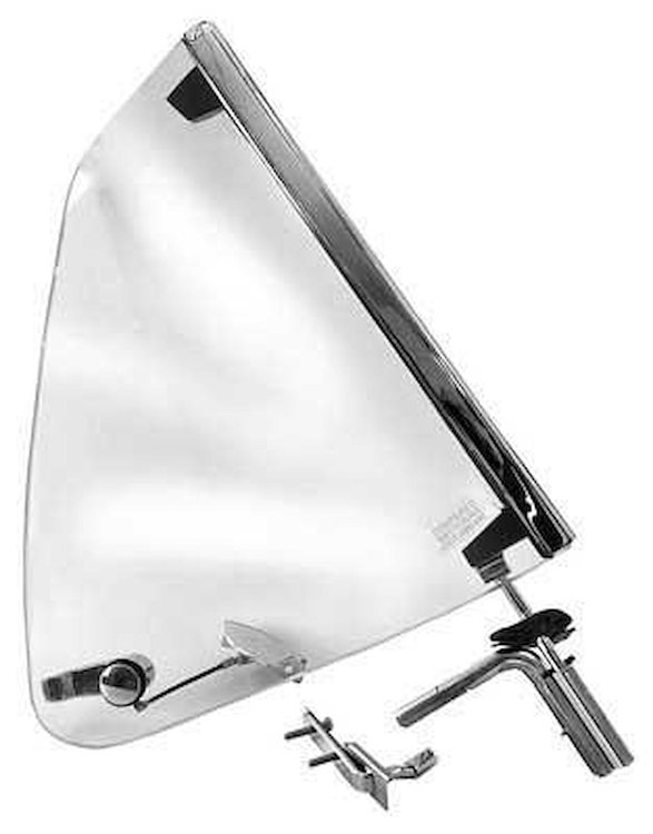 29706ARC Quarter Vent Window Assembly-1969-70 Mustang Fastback; Passenger Side