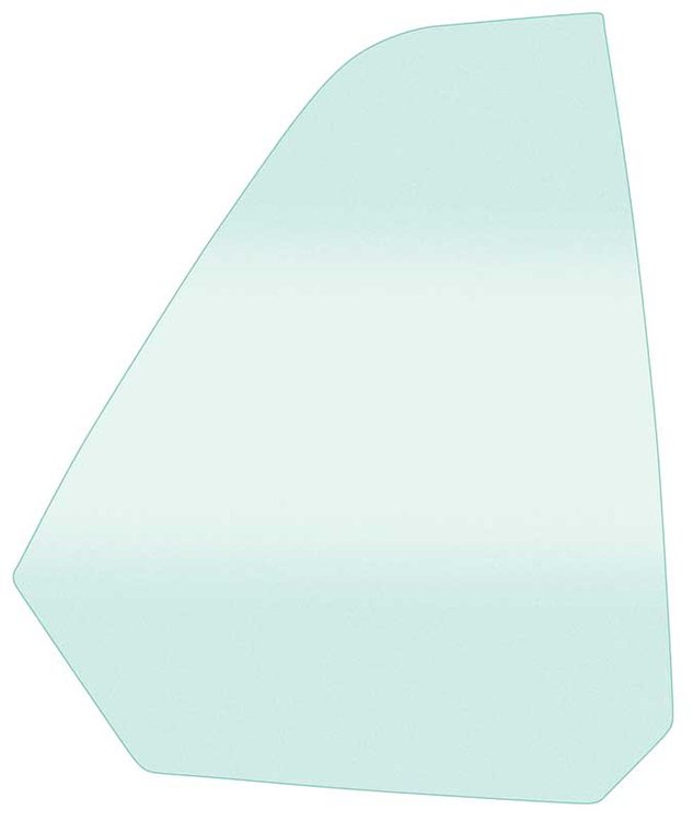 29710GRT Quarter Glass-1969-70 Mustang Fastback; Light Green Tint; Passenger Side