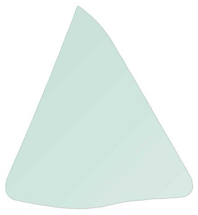 29710JRT Quarter Glass-1971-73 Mustang, Cougar; Green Tint; Coupe, Hardtop; Passenger Side