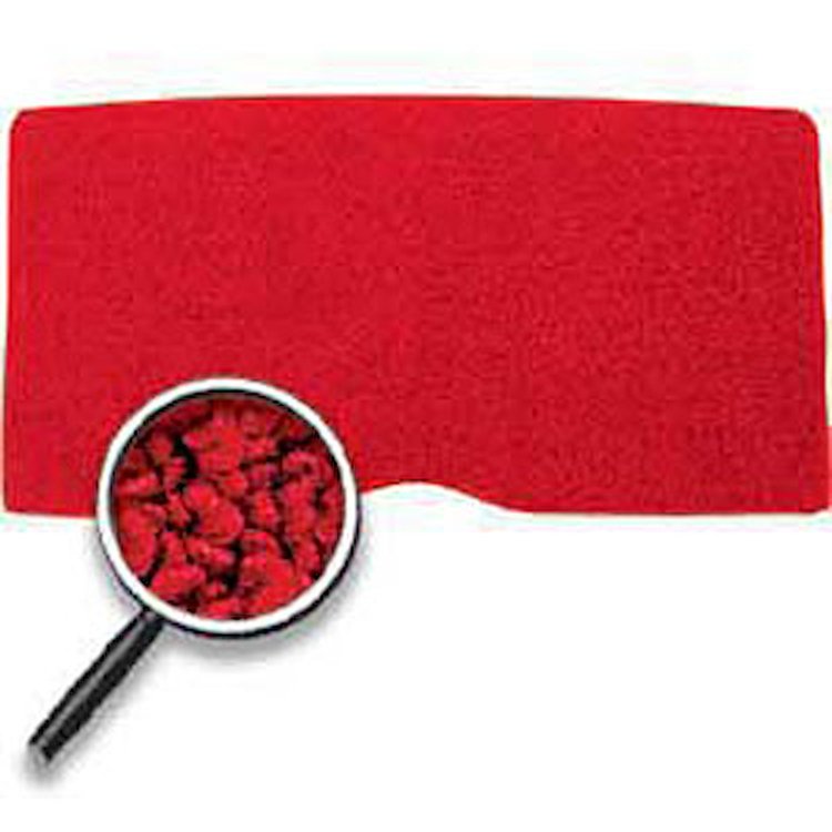 300002 1969 F-Body; Loop Fold Down Seat Back Carpet; Red