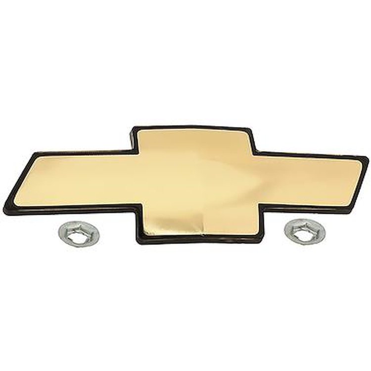 31028272 1994-04 Chevy Pickup. Blazer, Suburban, Tahoe, Bow Tie Grill Emblem, w/Hardware, Gold, GM Licensed