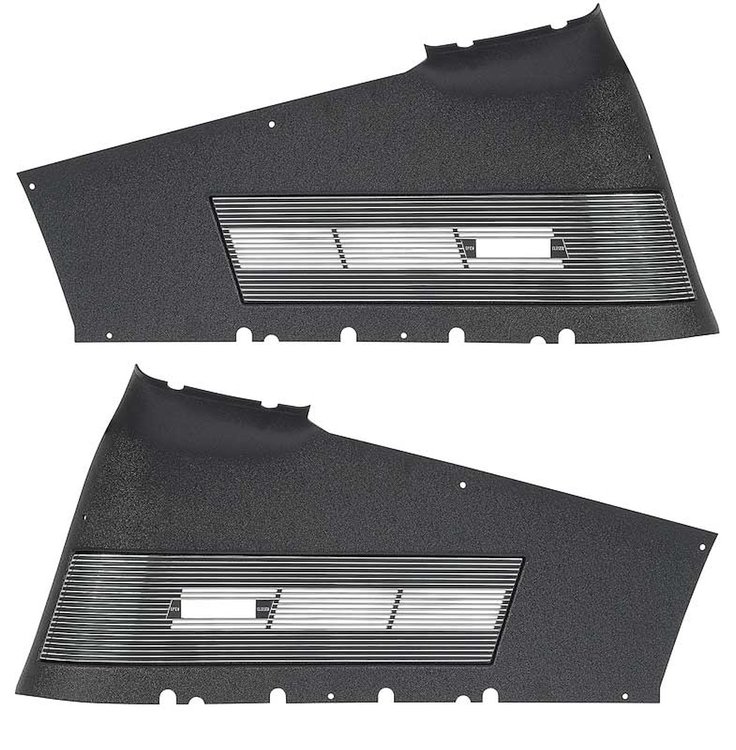 310A06A Inner Rear Quarter Trim Panels-1967-68 Mustang Fastback; Upper; Pair