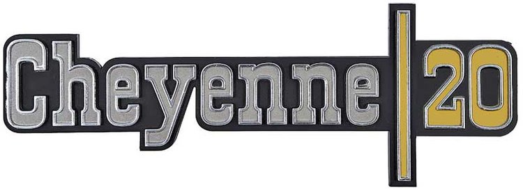 328855 Front Fender Emblem 1973-74 Chevrolet Cheyenne 20; Each