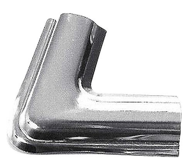 337837 1963-91 Chevrolet, GMC, Rear Window Lockstrip Corner Joint Clip, L-Shaped, LH or RH, Chrome, Each