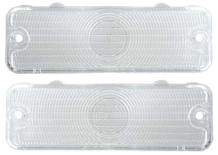 3393066 Clear Park Lamp Lens 1966 Impala, Bel Air, Biscayne, Caprice; Pair