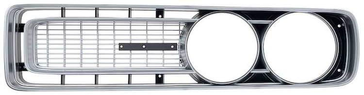 3442895 Front Grill 1971 Dodge Charger ; Silver; LH Driver Side