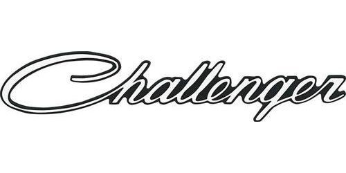 3444938 Quarter Panel Emblem 1970-74 Dodge; "Challenger" Trunk Lid; Fender; With Adhesive Backing
