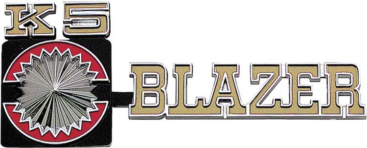 349697 Front Fender Emblem 1975-80 Chevrolet; K5 BLAZER; Each