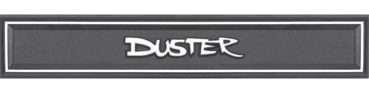 3499375 "DUSTER" Interior Door Panel Emblem 1970-1972 Plymouth Duster