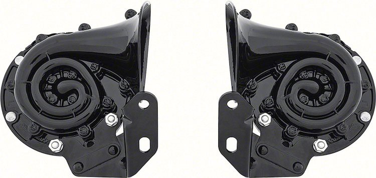 Horn Assemblies, Hi and Lo for 1955-1956 Chevrolet Full-Size Models [Pair]