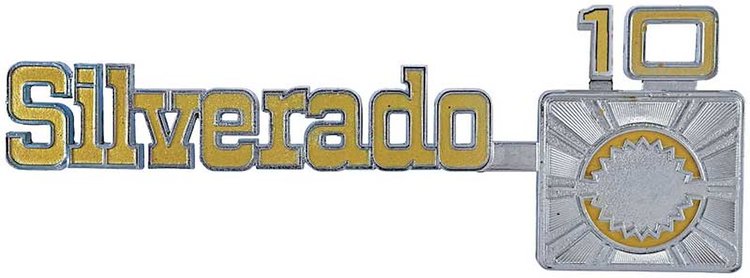 357266 Front Fender Emblem 1975-80 Chevrolet; Silverado 10; Each