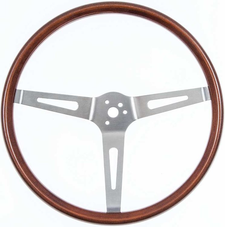 365457 GT Retro Steering Wheel with Light Wood Grip