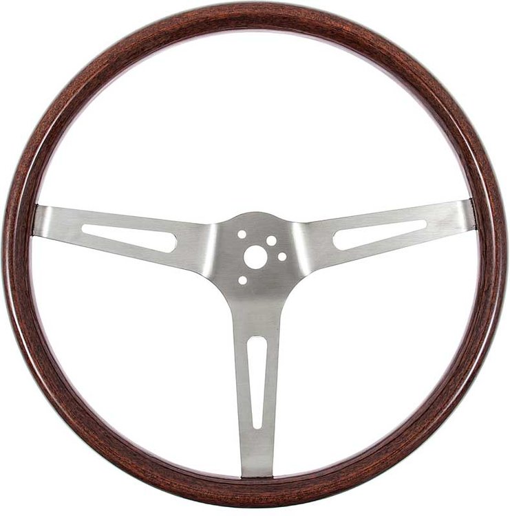 365459 GT Retro Steering Wheel with Dark Wood Grip