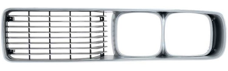 Driver Side Front Grille Assembly 1973-1974 Dodge Charger (Except SE) - Silver Finish