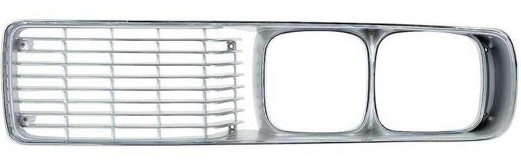 Driver Side Front Grille Assembly 1973-1974 Dodge Charger SE - Chrome Finish
