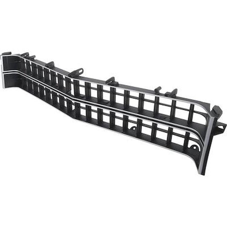 3672643 Front Grille 1973-74 Road Runner, GTX, Satellite Sebring Plus; Black with Silver Accents