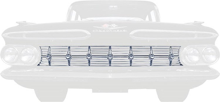 Grille Assembly 1959 Impala and Full-Size Chevy (GM B-Body)