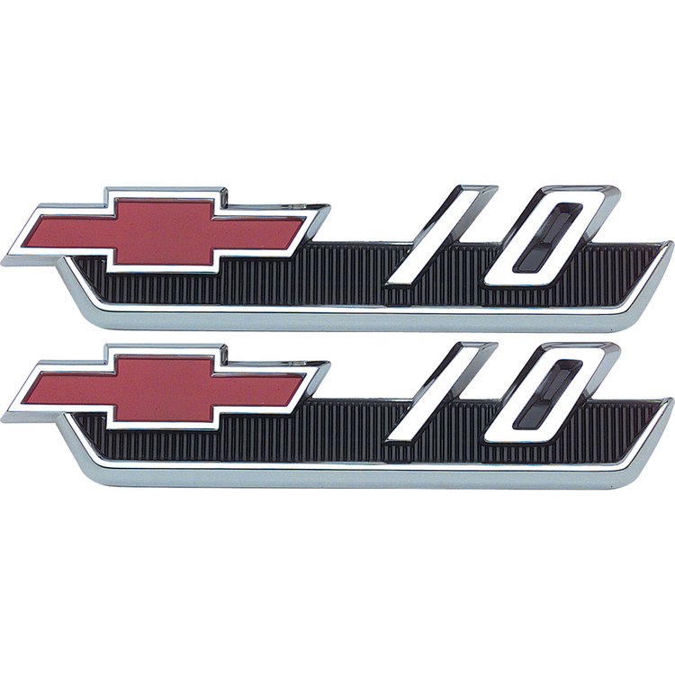 3796920  "Bow Tie 10" Cowl Panel Emblems 1962 Chevy Pickup, Panel and Suburban