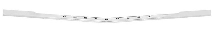 3821976 Hood Lip Molding-1963 Impala, Biscayne, Bel Air; with Chevrolet lettering; GM Licensed