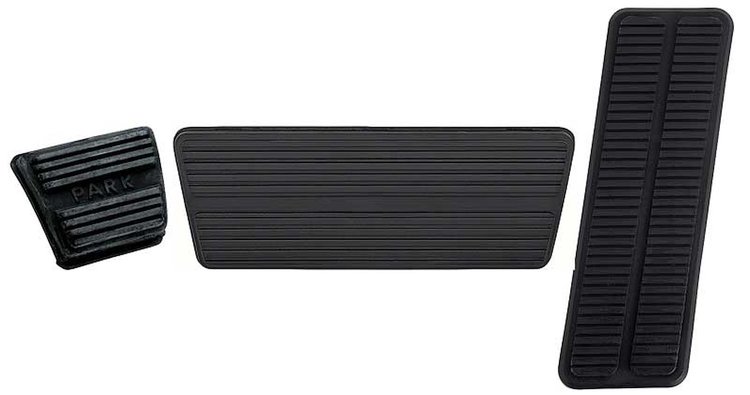 38332 Pedal Pad Kit-1967-77 GM-Auto Trans-3 Piece Kit