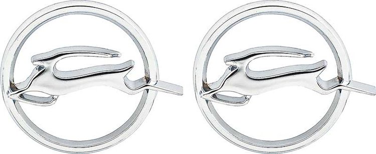 3852381 Quarter Panel Emblems 1964 Impala; Pair