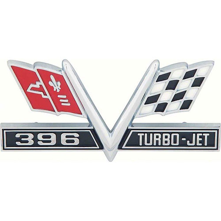V-Flag Front Fender Emblem 1967 Camaro 396