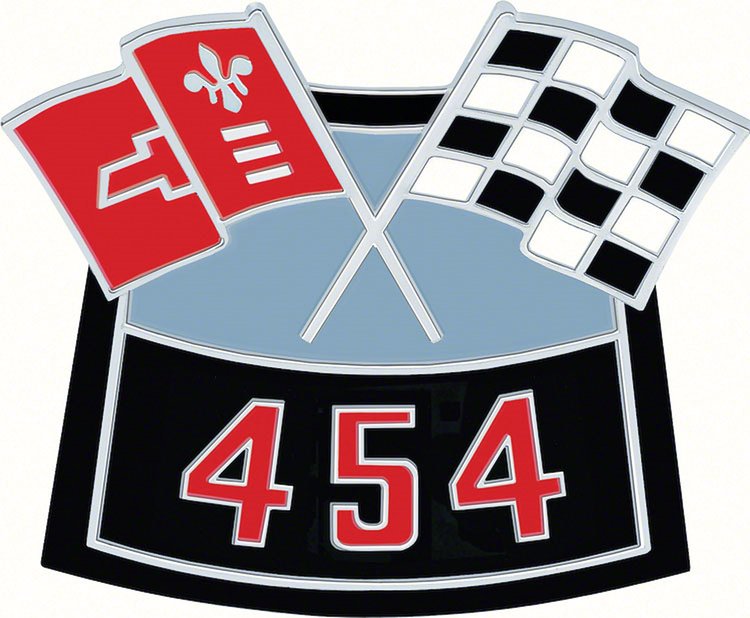 OER&reg; 454 Die-Cast Crossed Flags Air Cleaner Emblem