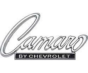 "Camaro By Chevrolet" Header Panel/Trunk Lid Emblem 1968-1969 Camaro