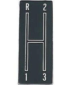 1968-69 Camaro 3 Speed Console Shift Plate Emblem