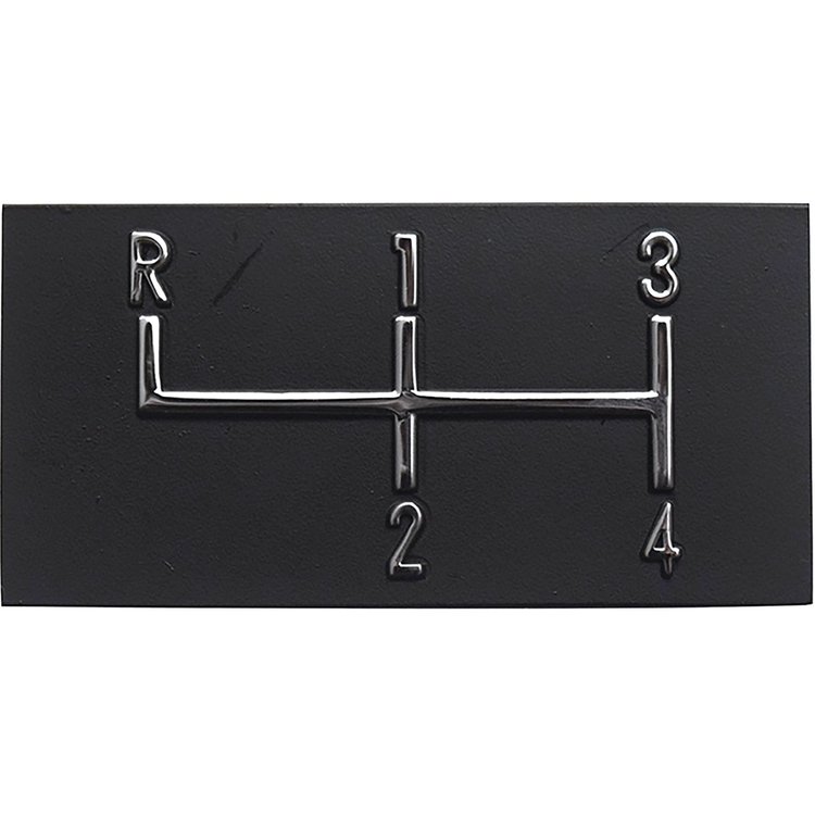 3919914 Center Console 4-Speed Shift Pattern Emblem for 1968-1972 Chevelle, El Camino, 1970-1972 Monte Carlo, 1971-1972 Sprint