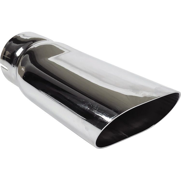3956756B Chrome Oval Exhaust Tip for 1969-1972 Chevy Chevelle, El Camino, Monte Carlo