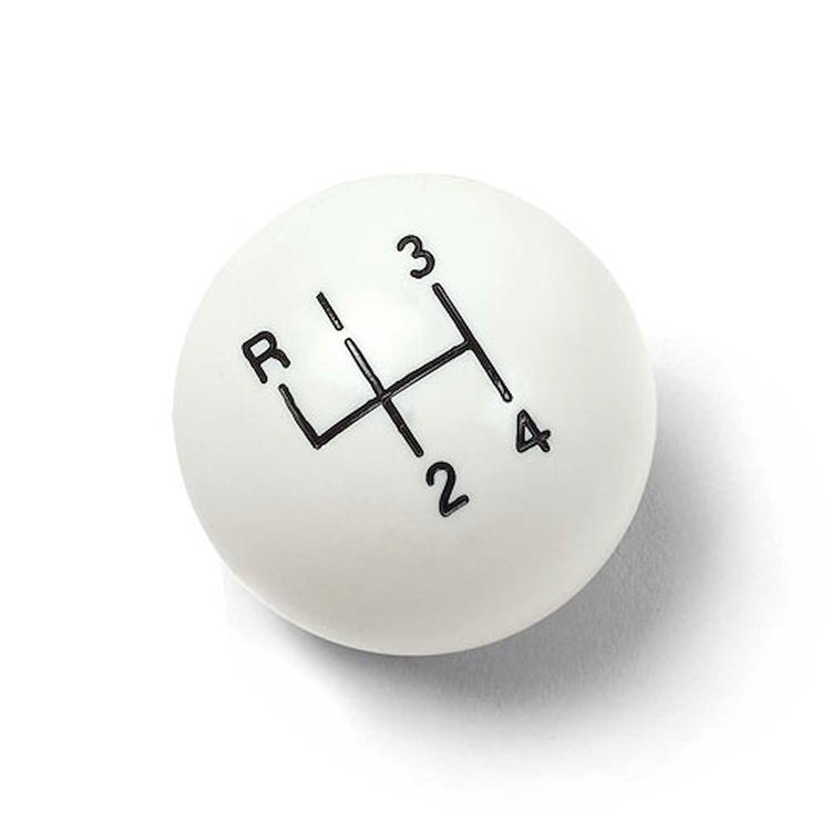 White 4-Speed Shift Knob 1969 Camaro