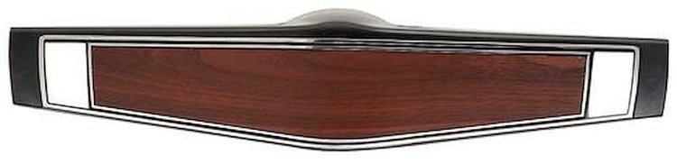 3972735HS Steering Wheel Shroud 1969-70 Chevrolet; Cherrywood With Chrome Hot Stamp Trim