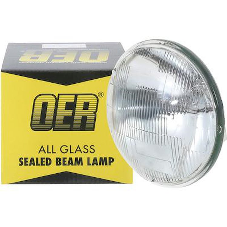4000 Headlamp Sealed Beam, 12 Volt, Low Beam, 5-3/4" Round, Tungsten