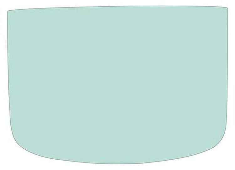 42006E Rear Window Glass 1964-66 Mustang Fastback; Light Green Tint