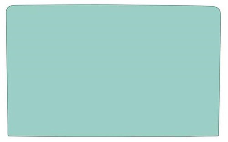 42006U Back Glass 1971-73 Mustang Fastback; Light Green Tint; Without Defroster