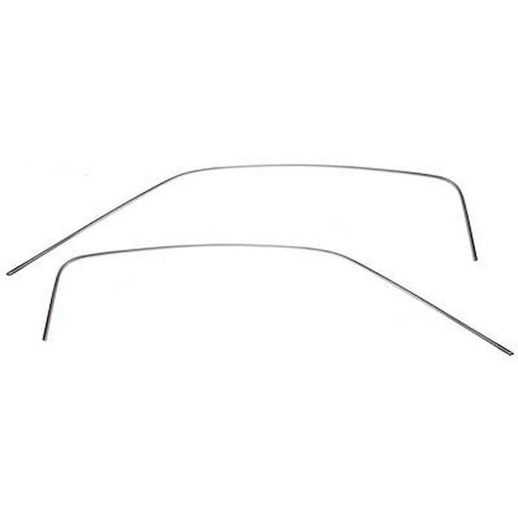 51726B Roof Drip Moldings 1965-66 Mustang Fastback; Stainless; Pair
