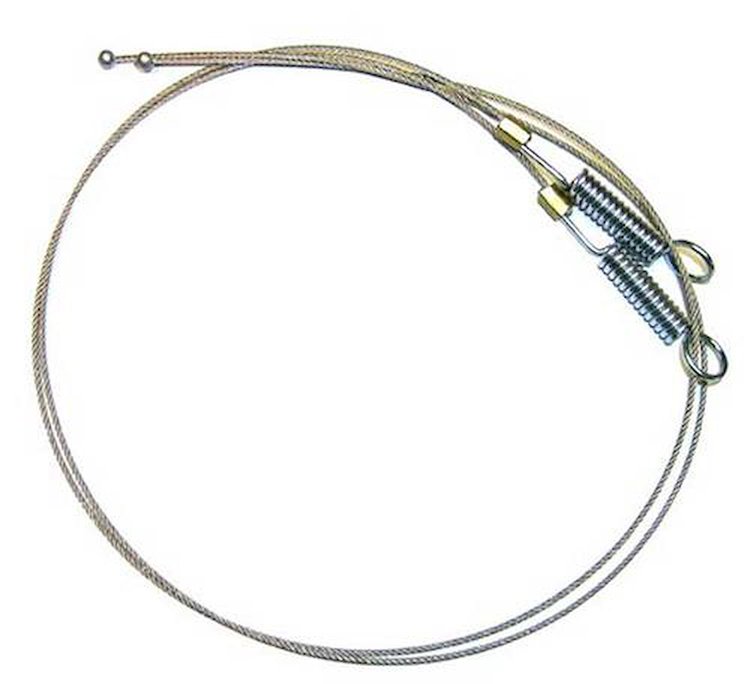 52806B 1965-68 Mustang Convertible Top Side Cables - Late 1965 (Spring Type)