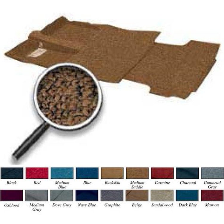 5303718 1967-72 Suburban 2WD; Loop Carpet; Complete Set; Medium Saddle