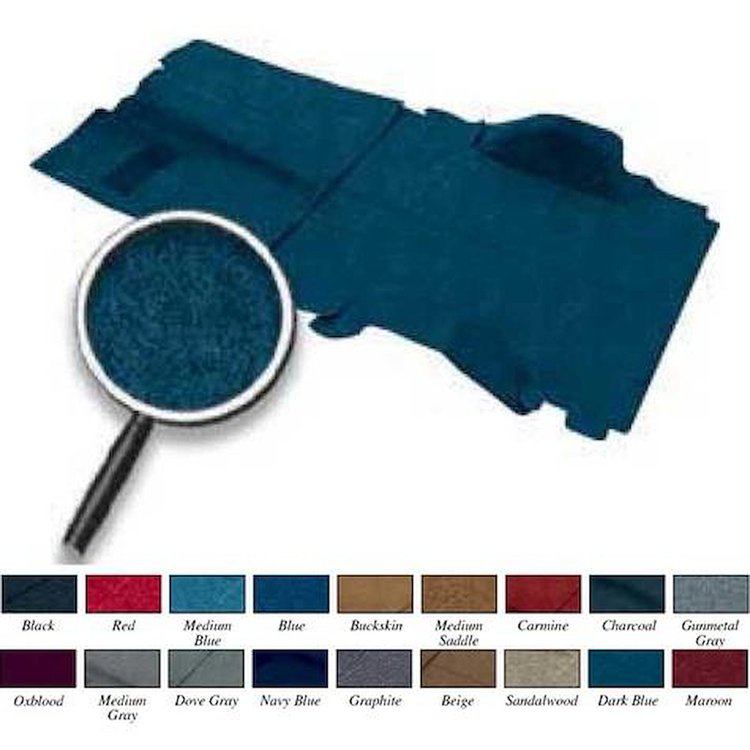 5305112 1981-87 GM Truck 2WD Column Shift; Cutpile Carpet; Dark Blue