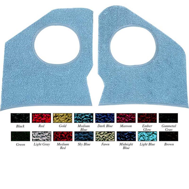 5310712 Kick Panel Carpet 1964 Impala/Full Size Without A/C Dark Blue