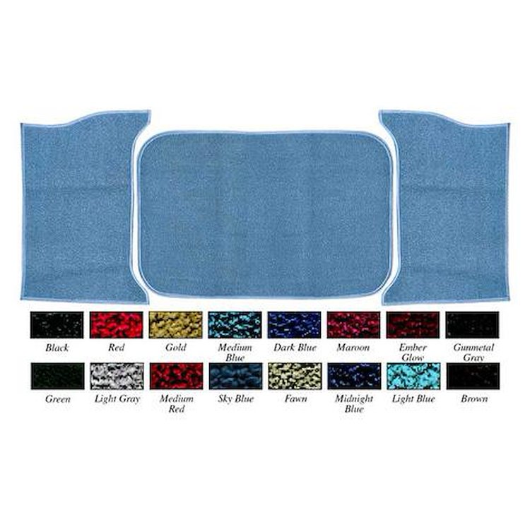 53116271 3-Piece Loop Trunk Carpet Set 1959-60 Impala/Full Size Brown